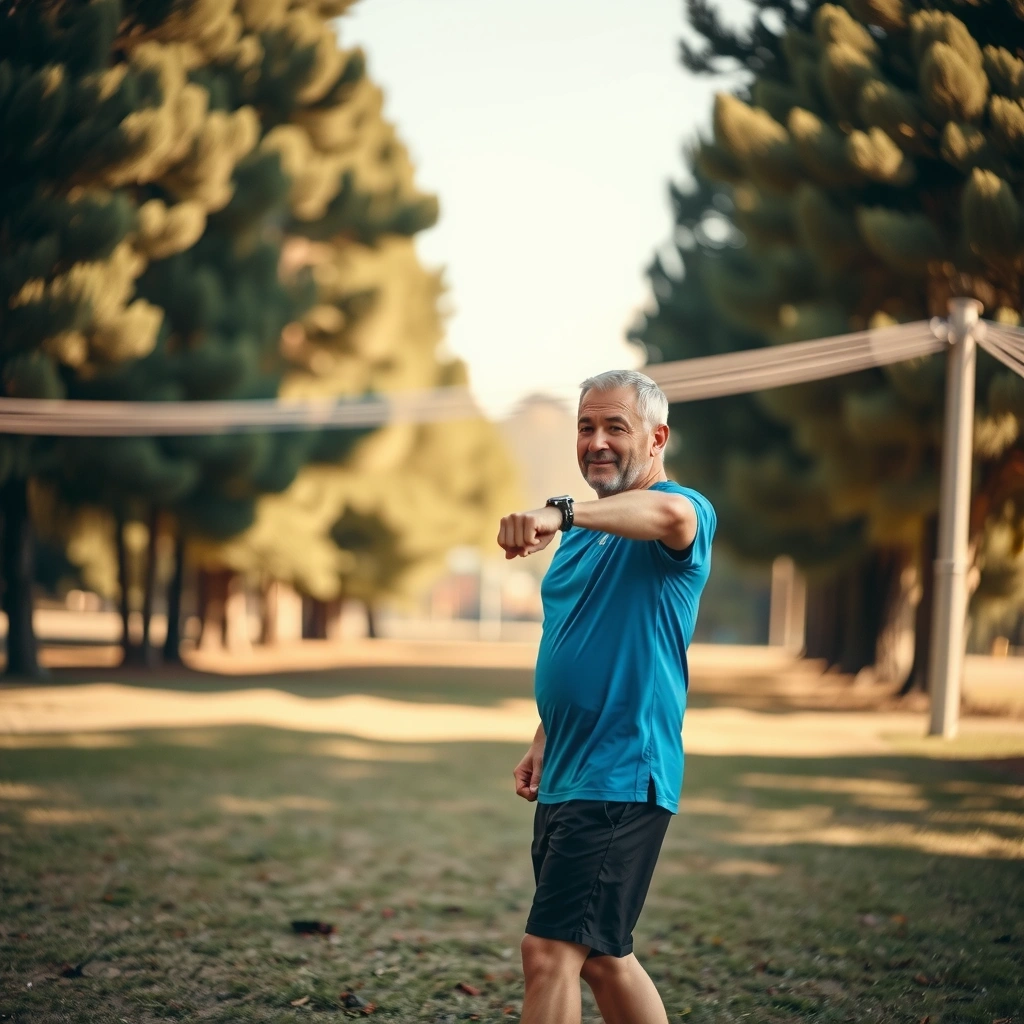 Homemvitalguiacz ativo ao ar livre em ambiente natural